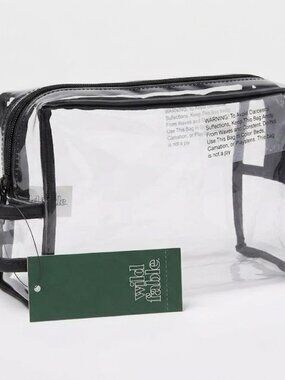 🌟 NWT Wild Fable Clear Multi-Purpose Stadium Travel & Makeup Bag 🌟